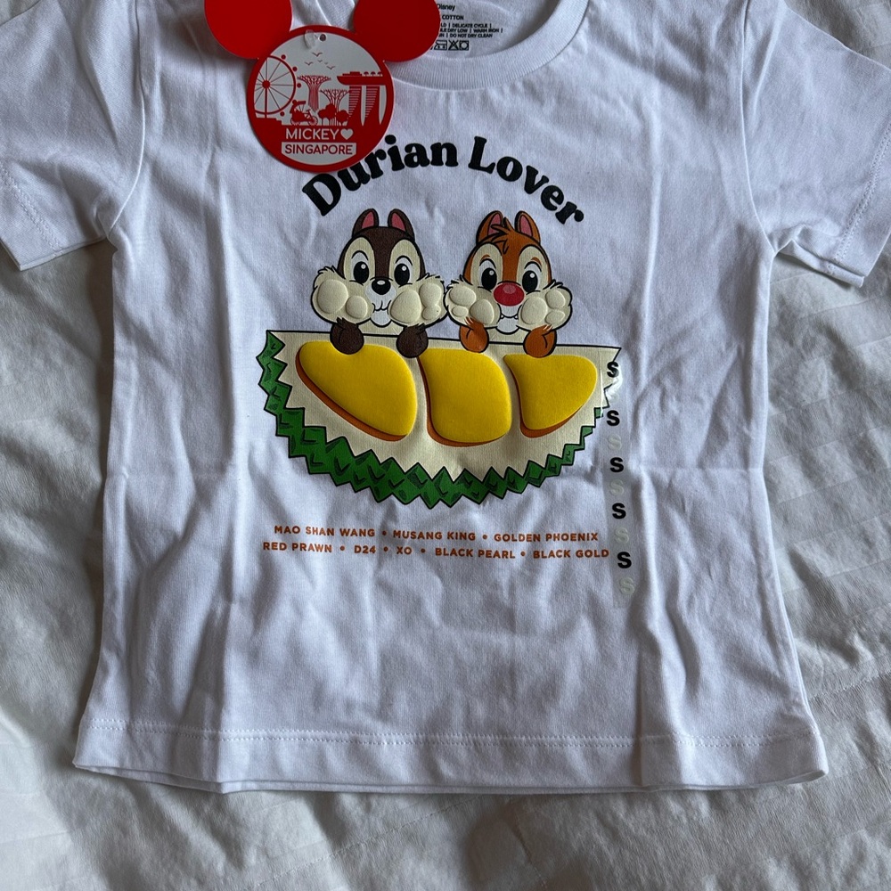 Disney White Durian Lover Kids T-Shirt